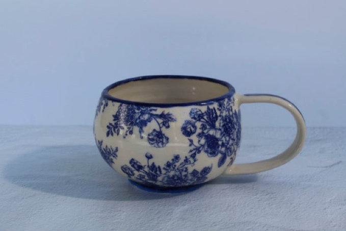 Hand-Painted Cappuccino Mug