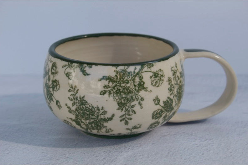 Hand-Painted Cappuccino Mug